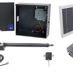 Nice Titan 12L310 Singe Gate Opener Kit With Mercury 310 Board & 10W Solar Panel