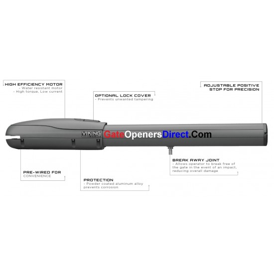 Viking G-5 Dual Swing Gate Opener  - Liner Gate Opener